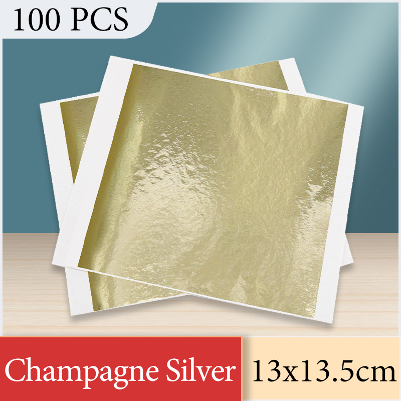 Interior Design Paper - 13X13.5Cm Champagne Giấy Bạc Giấy Lá