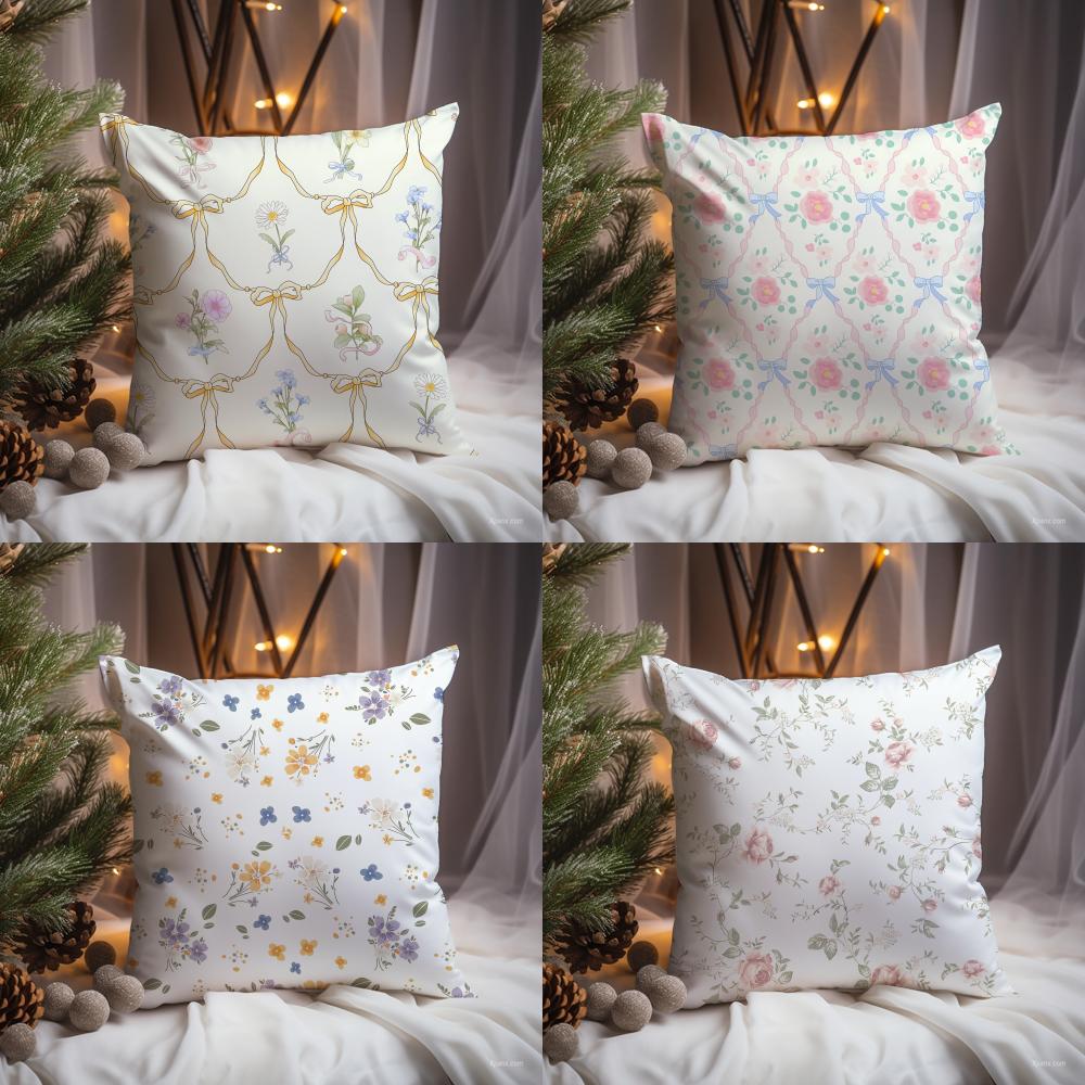 Interior Design Illustration - Art PArt Petal Illustration Cushion Cover