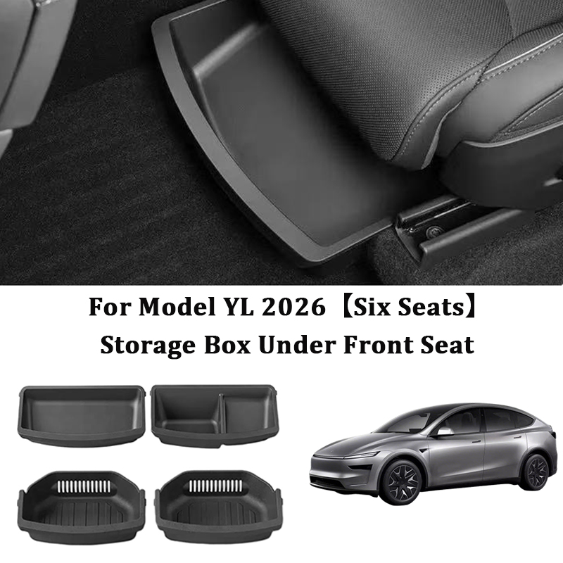 Interior Design Mockup - Under Seat Storage Box For Tesla