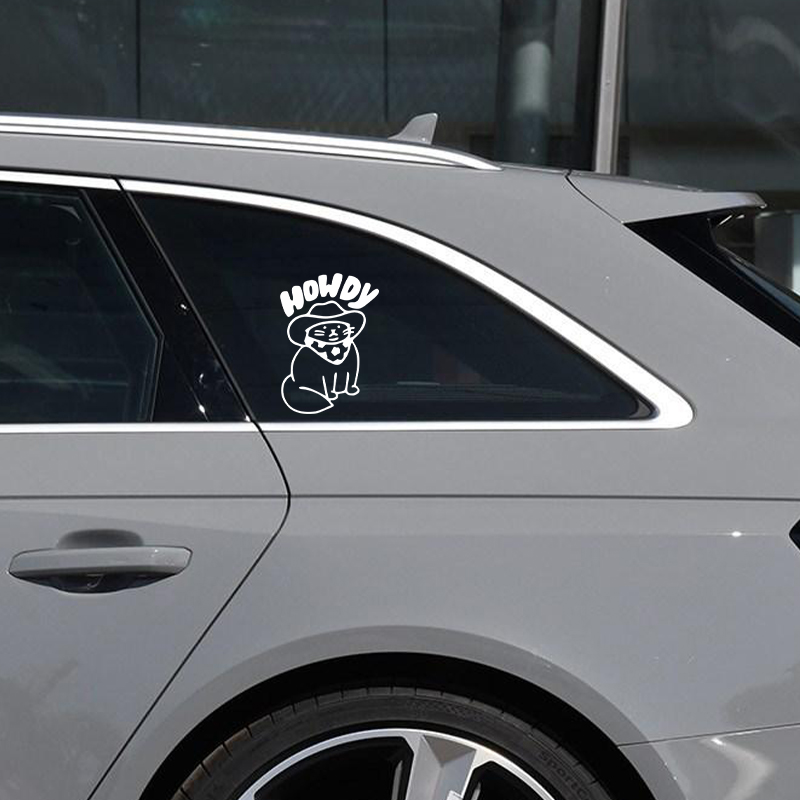 Funny Car Decals Howdy Cat Des - đánh giá và giá Interior Design Journal