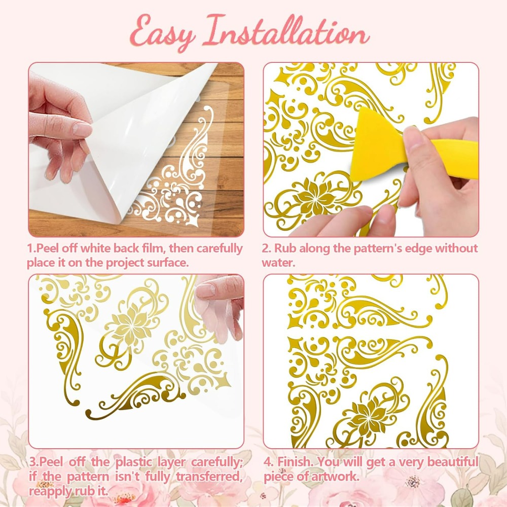 Rub on Transfer Decal Sticker  - đánh giá và giá Interior Design Paper