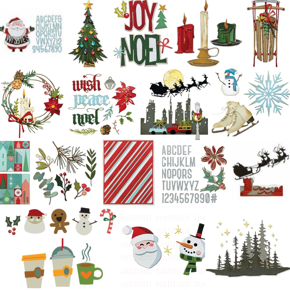 Christmas New Santa Tree Candl - đánh giá và giá Interior Design Paper