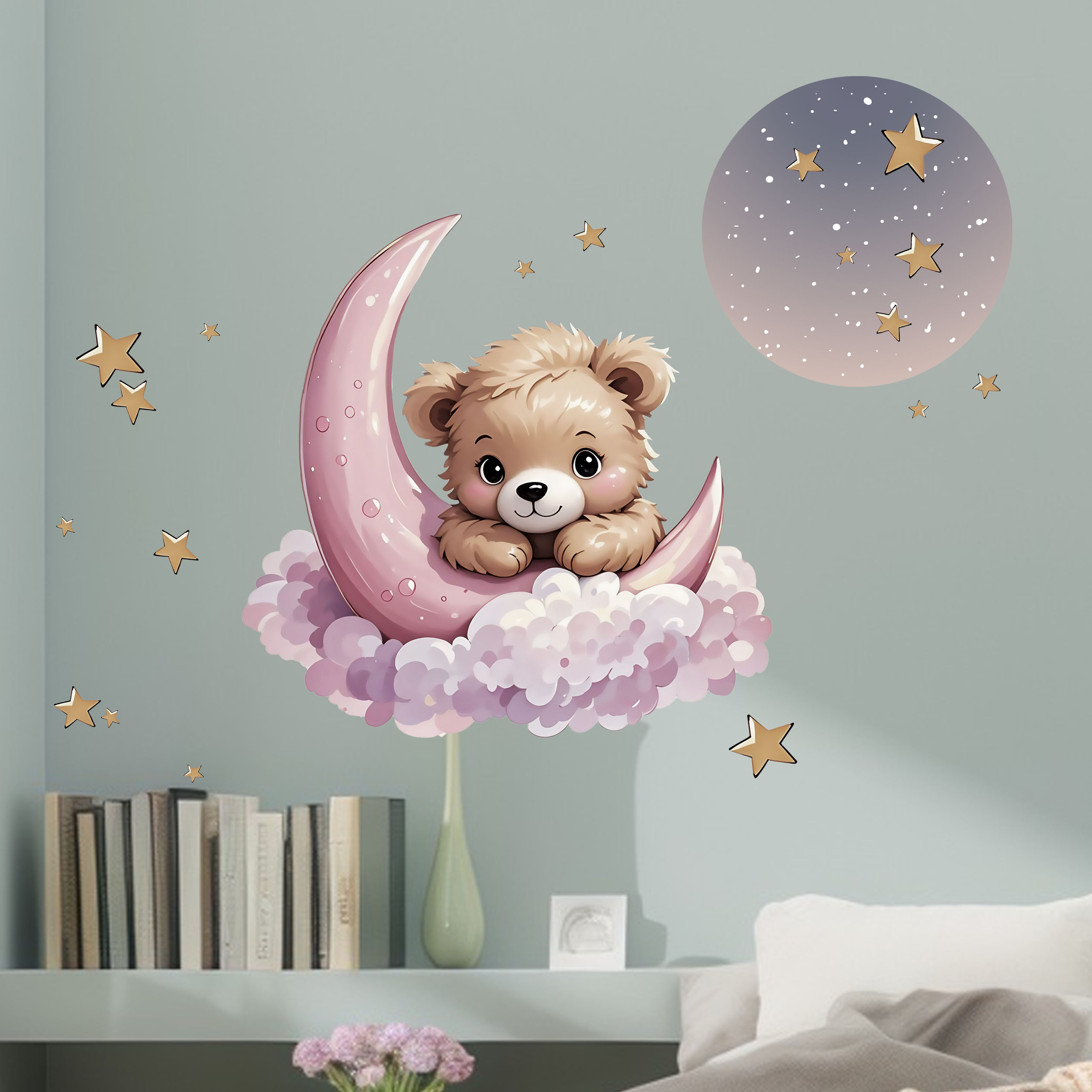 New Arrival Bear Star Moon Nig - đánh giá và giá Interior Design Paper