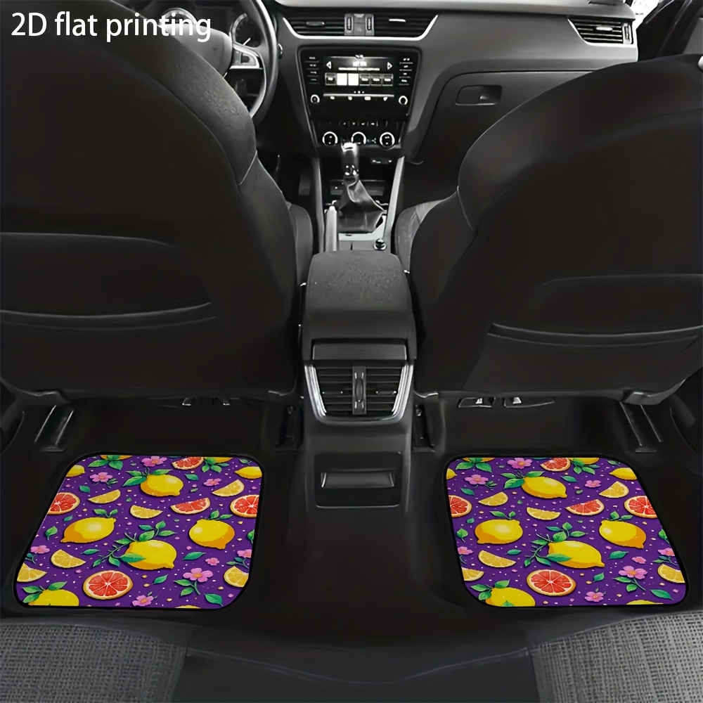 4pcs Car Floor Mats, Lemon And - đánh giá và giá Interior Design Illustration