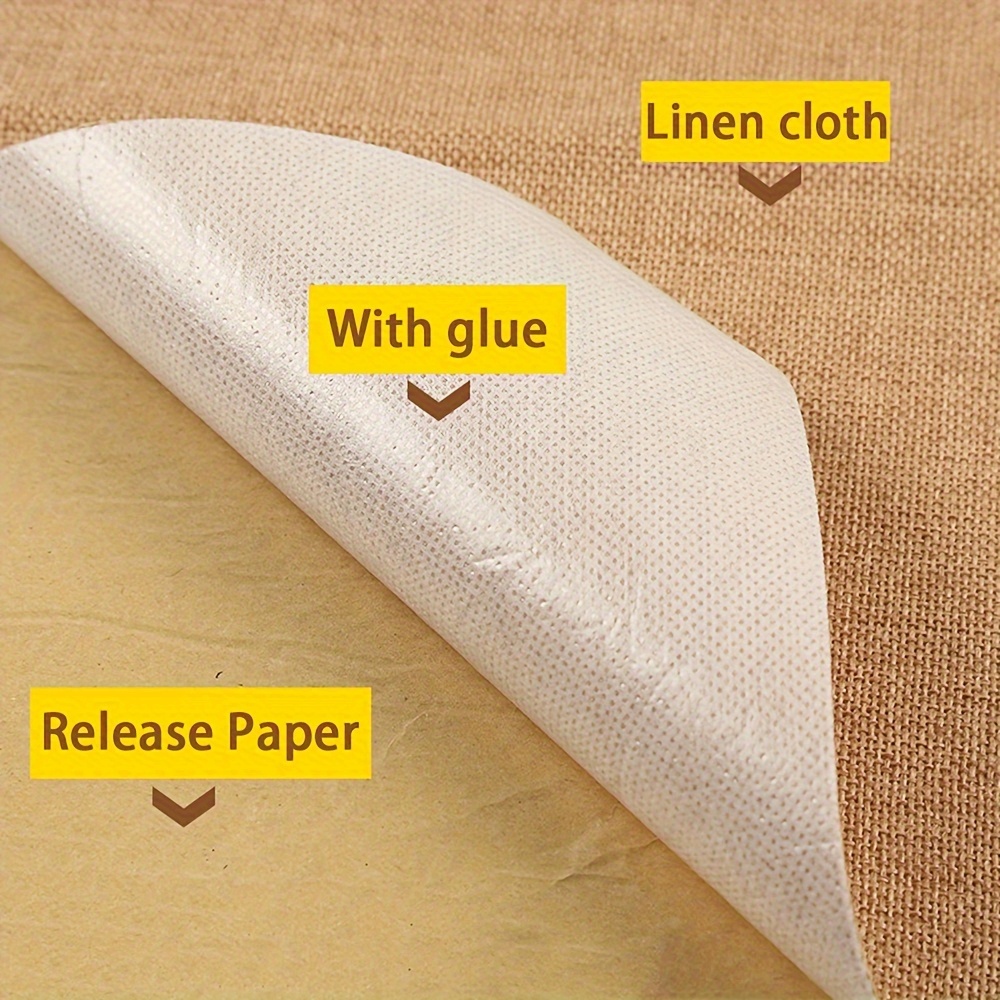 Self-Adhesive Duty Burlap Pape - đánh giá và giá Interior Design Paper