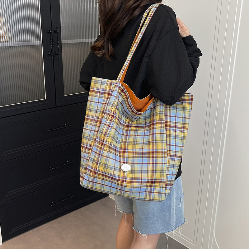 Plaid Tote Bag for Women Shoul - đánh giá và giá Interior Design Class