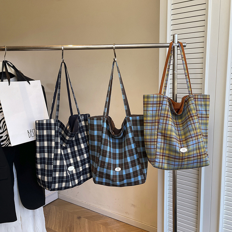 Plaid Tote Bag for Women Shoul - đánh giá và giá Interior Design Class
