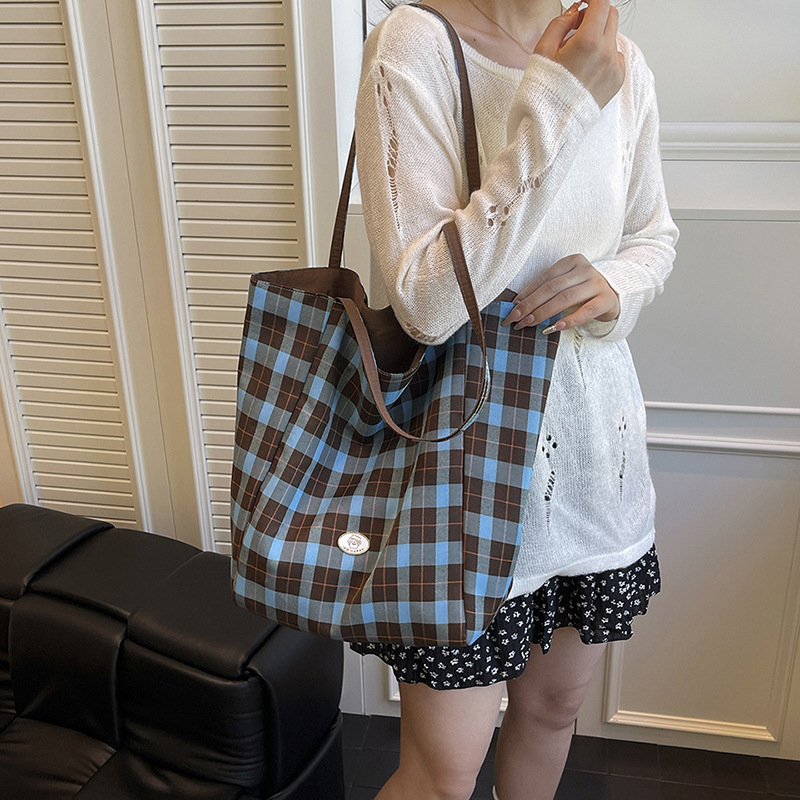 Plaid Tote Bag for Women Shoul - đánh giá và giá Interior Design Class