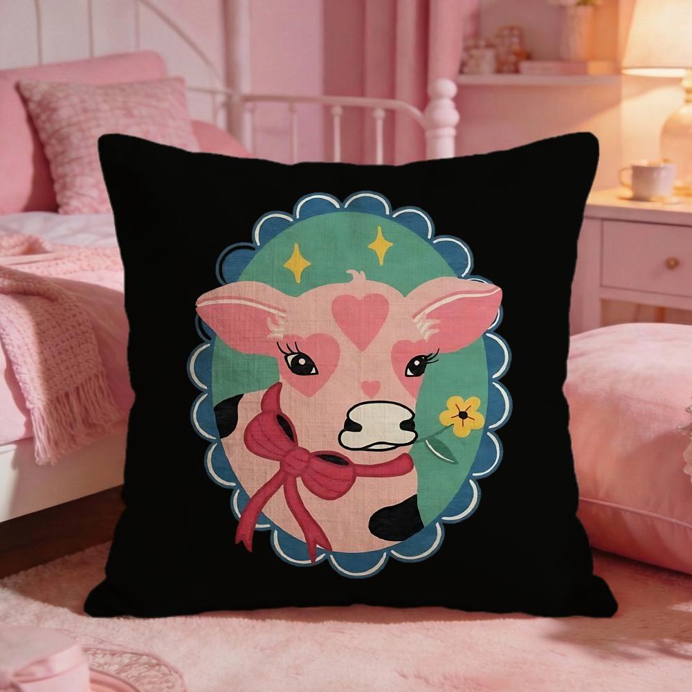 Cute Cow Illustration Cushion  - đánh giá và giá Interior Design Illustration